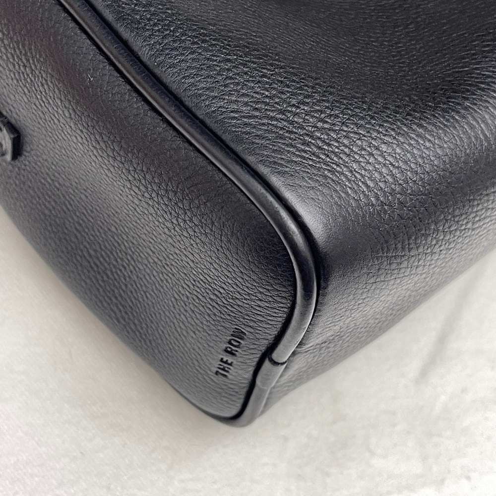 THE ROW Black 90s Zip leather Shoulder Bag Mini handbag Bag w/dust bag - Picture 7 of 16